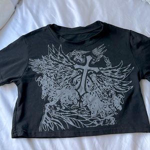 Gothic Cross Crop Top